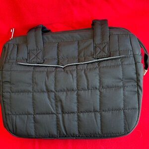 Black Quilted Lunch Bag